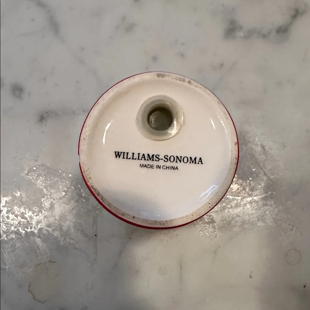 Williams Sonoma Red and White Ceramic Piece